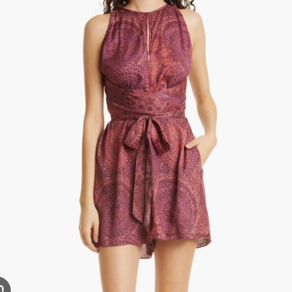 NWT Ted Baker Odesia Printed Boho Halter Romper- Size‎ 2
